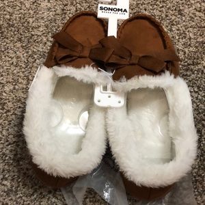 NWT** faux suede moccasin slippers
